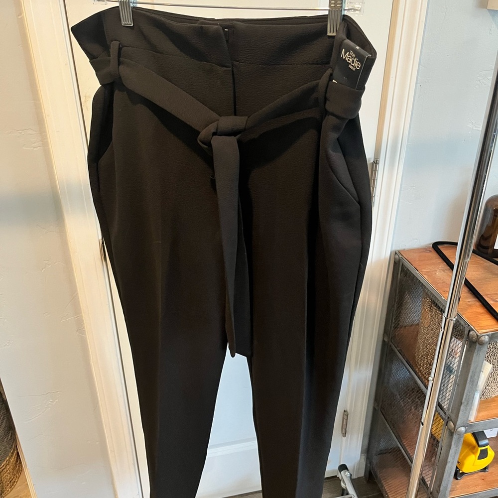 New York & Company Women’s Pants - Size 16 paper bag waist.New with tags. Black.